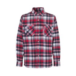 ID 0204 green leaf skjorte med trykknapper, rd, str. 37/38 - RESTSALG