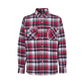 ID 0204 green leaf skjorte med trykknapper, rd, str. 37/38 - RESTSALG