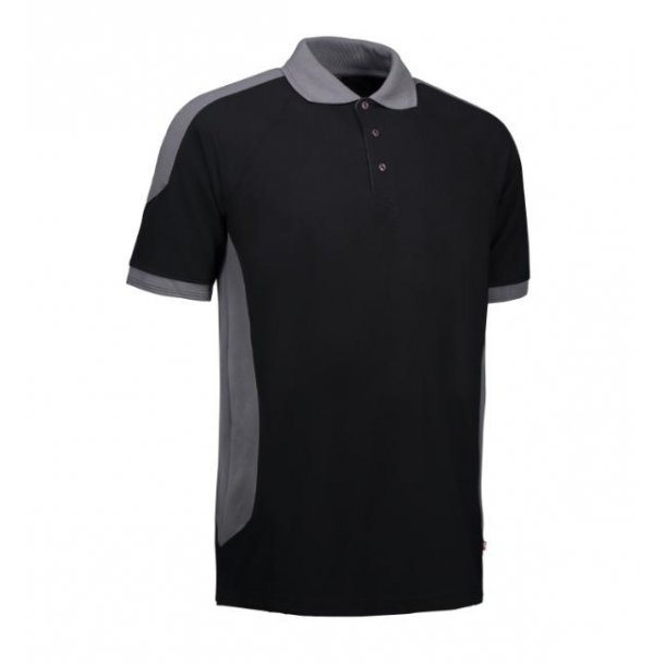 ID PRO WEAR poloshirt kontrast, sort, model 0322