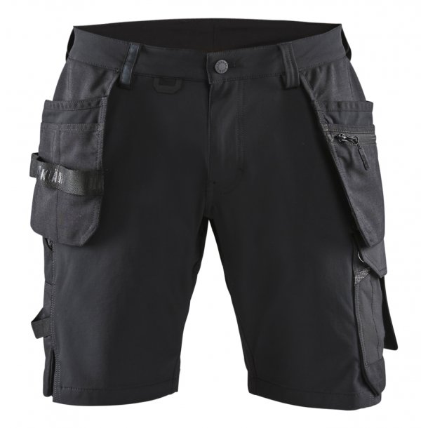 Blklder hndvrker shorts 4-vejs stretch, sort/mrkgr, model 1520