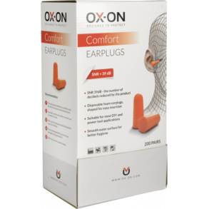 Ox-On Disposable Earplugs Comfort, 200 par �repropper