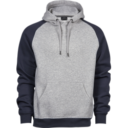 Tee Jays two-tone hooded sweatshirt, heather/navy, model 5432