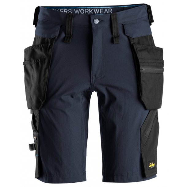 Snickers LiteWork, shorts+ med aftagelige hylsterlommer, navy/black, model 6108