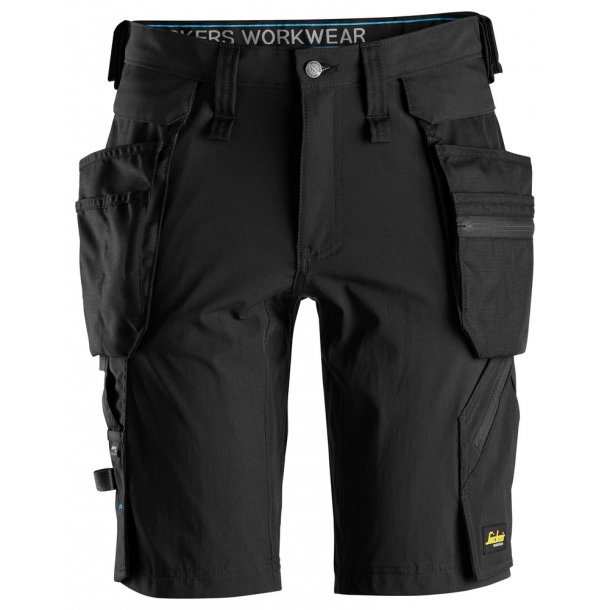 Snickers LiteWork, shorts+ med aftagelige hylsterlommer, sort, model 6108