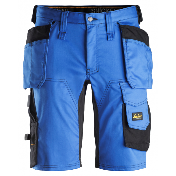 Snickers AllroundWork, Stretch shorts med hylsterlommer, true blue/sort, 6141