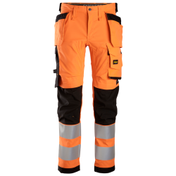 Snickers AllroundWork High-Vis Klasse 2 Arbejdsbukser med stretch, model 6243