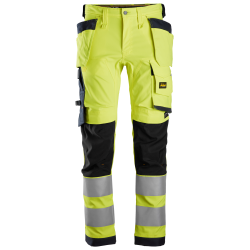 Snickers AllroundWork High-Vis Klasse 2 Arbejdsbukser med stretch, model 6243