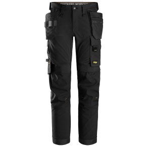 Snickers AllroundWork, arbejdsbukser i 4-vejs stretch med hylsterlommer, model 6275