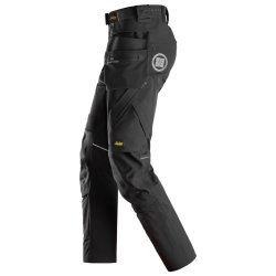 Snickers FlexiWork, stretch 2.0 arbejdsbukser+ med hylsterlommer, sort, C44,  model 6944, RESTSALG