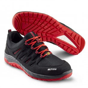 Elten Maddox Black-Red Low sikkerhedssko, S3, 729561
