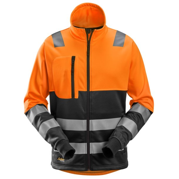 Snickers AllroundWork, High-Vis jakke med lynls, klasse 2, high-vis orange/black, model 8035