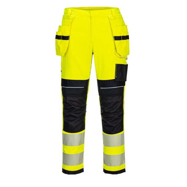 Portwest FR407 - PW3 FR hi-vis flammehmmende bukser, Gul/Sort, hngelommer