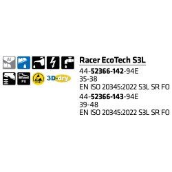 Sievi Racer Ecotech sikkerhedssko, S3L 