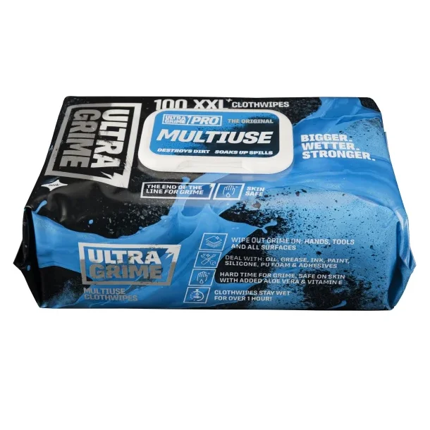 ULTRAGRIME Pro Multiuse Wipes, 100 stk.