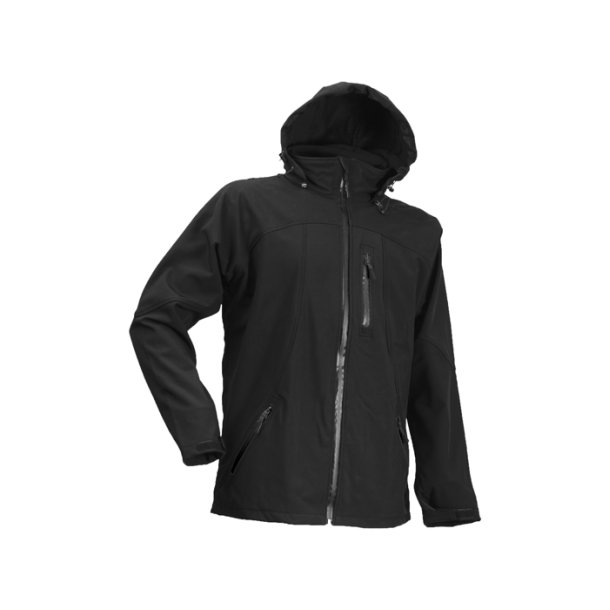 Lyngse vandtt Softshell jakke, model FOX200, sort, 5XL - restsalg